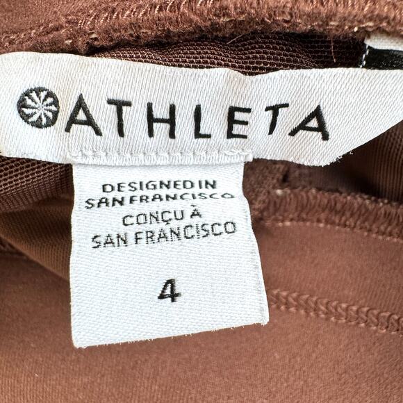 Athleta Women Trekkie Mid Rise Legacy Jogger Pant Size 4 Athleisure Active Brown - Picture 3 of 8